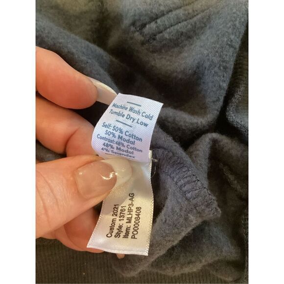 Marine Layer Twill Terry Pullover Hoodie Sz XL Blue Gray SOFT - Picture 5 of 6